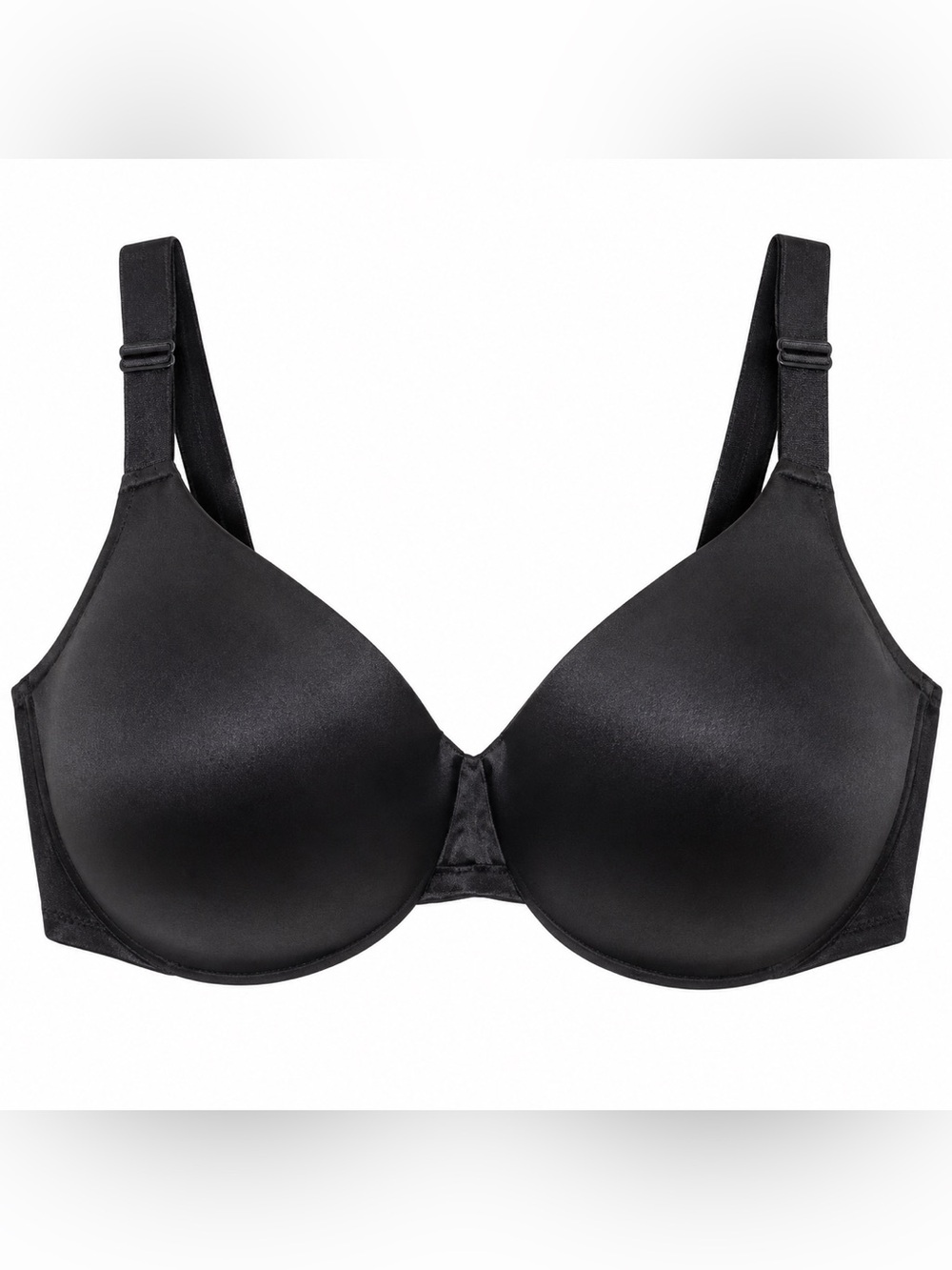Bali Black Underwire T-Shirt Bra Full Coverage Molded Cups 42D